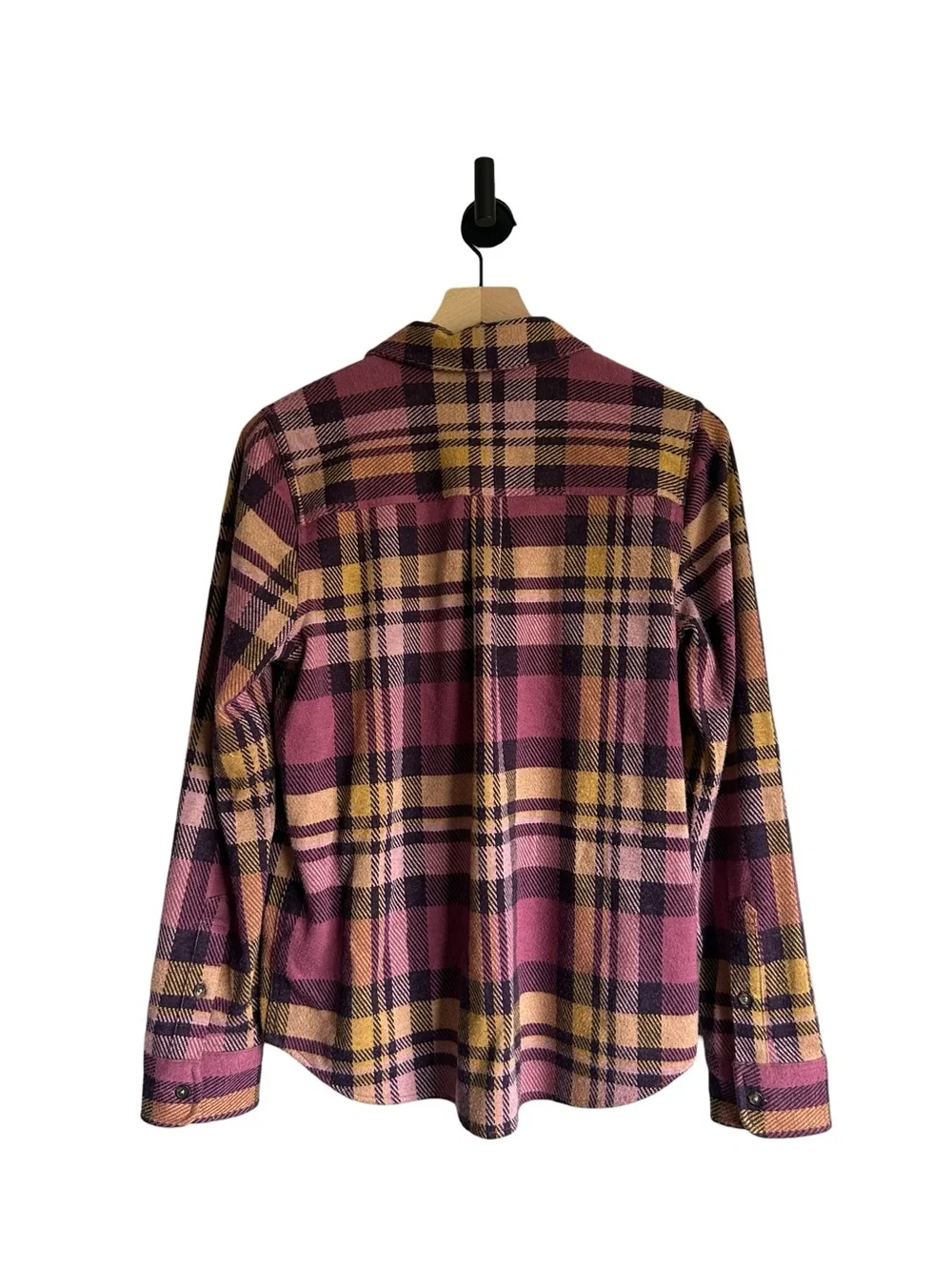 Faherty Womens Legend Flannel Plaid Button Down Shirt Size Medium Pink Orange - Picture 4 of 7